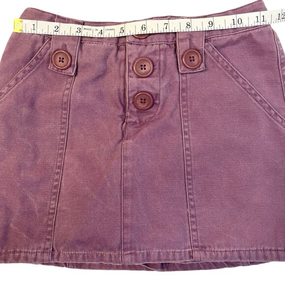 Girls Purple Skort Xhilaration M Y2K Button Front Cotton Shorts School - Picture 4 of 8